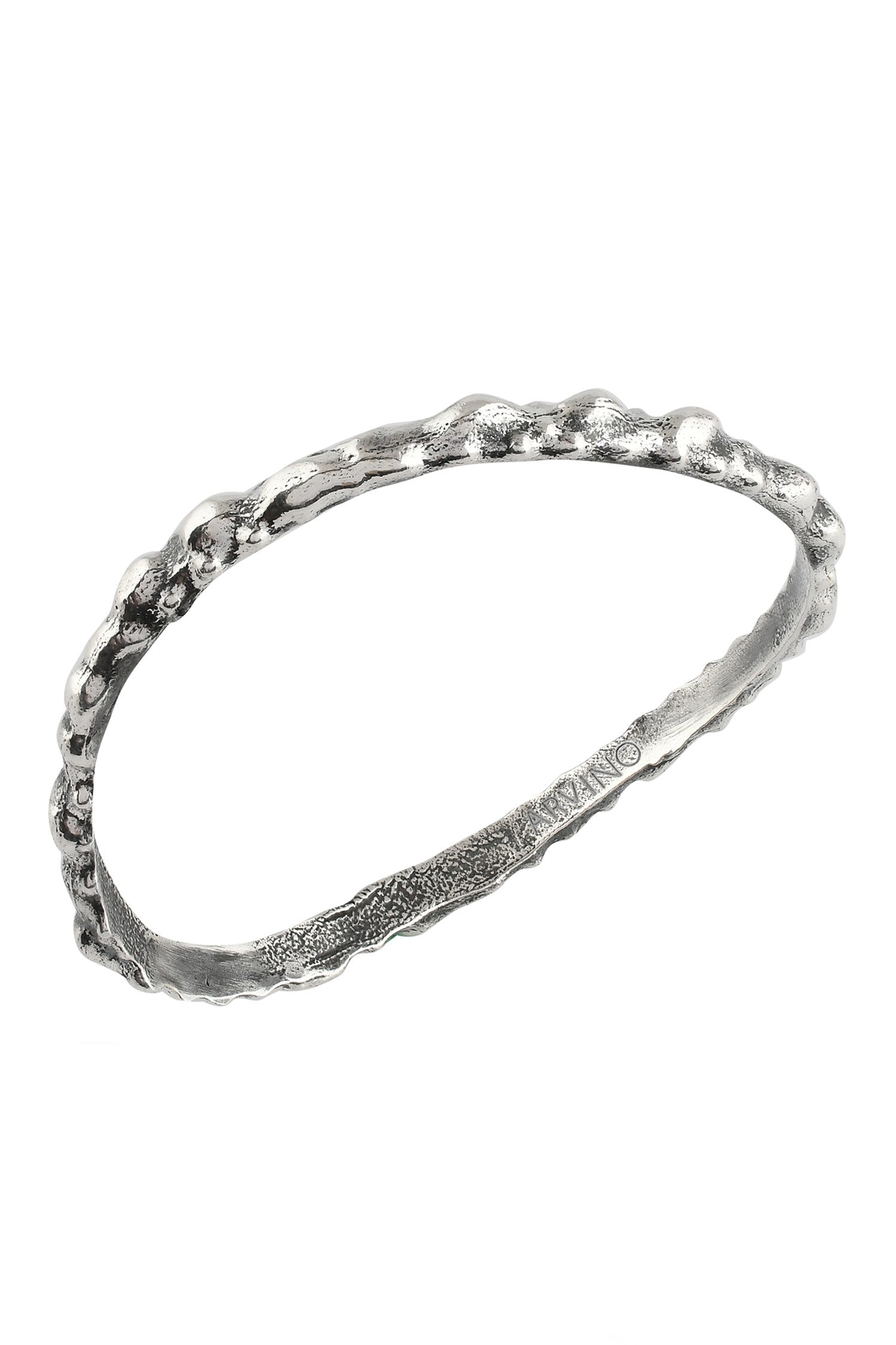 Oxidised Rowdy Textured Pattern Bangle 