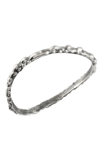 Oxidised Rowdy Textured Pattern Bangle 