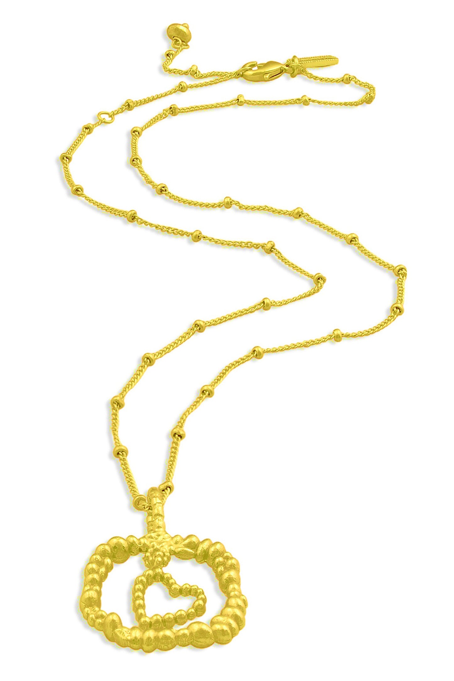 Granulated Love Charm Necklace 