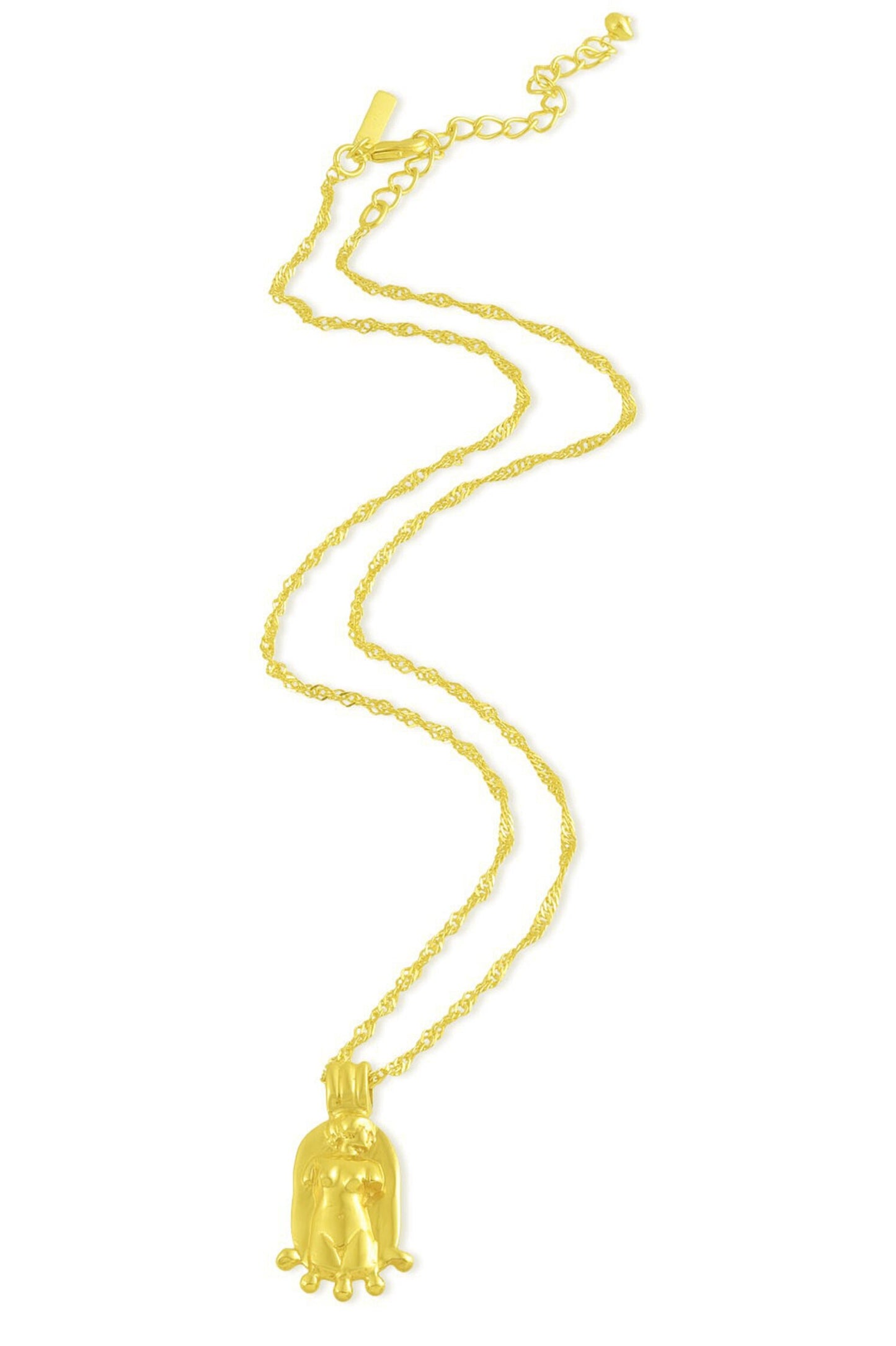 Body Charm Carved Pendant Necklace 