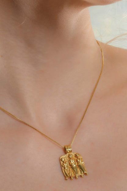 Goddess Carved Charm Necklace 