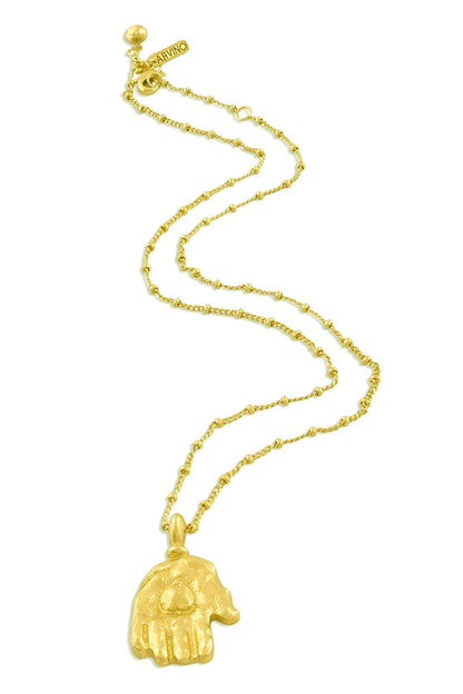 Amor Amulet Carved Pendant Necklace 