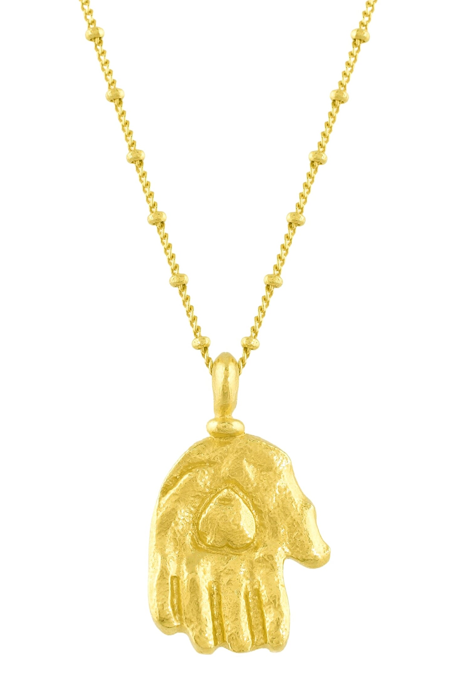Amor Amulet Carved Pendant Necklace 
