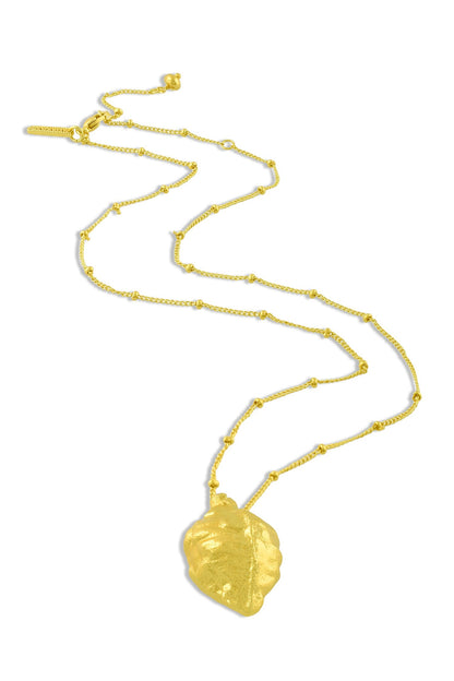 Nugget Carved Charm Pendant Necklace 