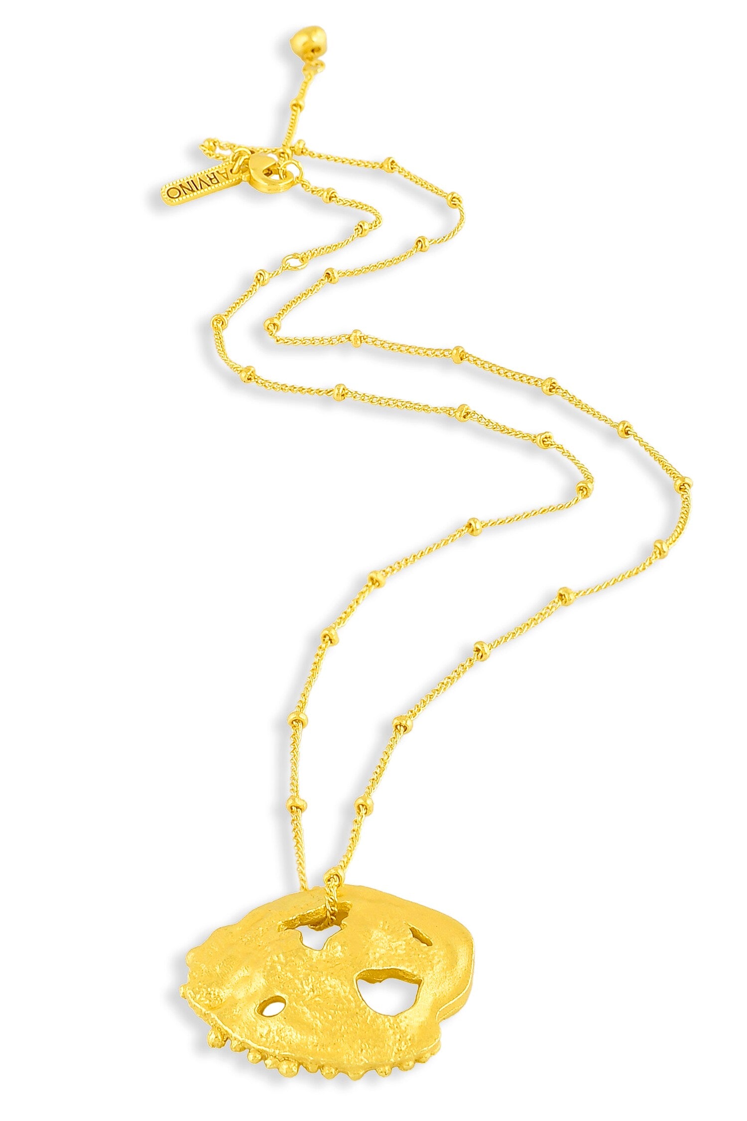 Molten Dotted Charm Pendant Necklace 