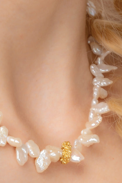 Pratapgari Melted Pearl Embellished Necklace 