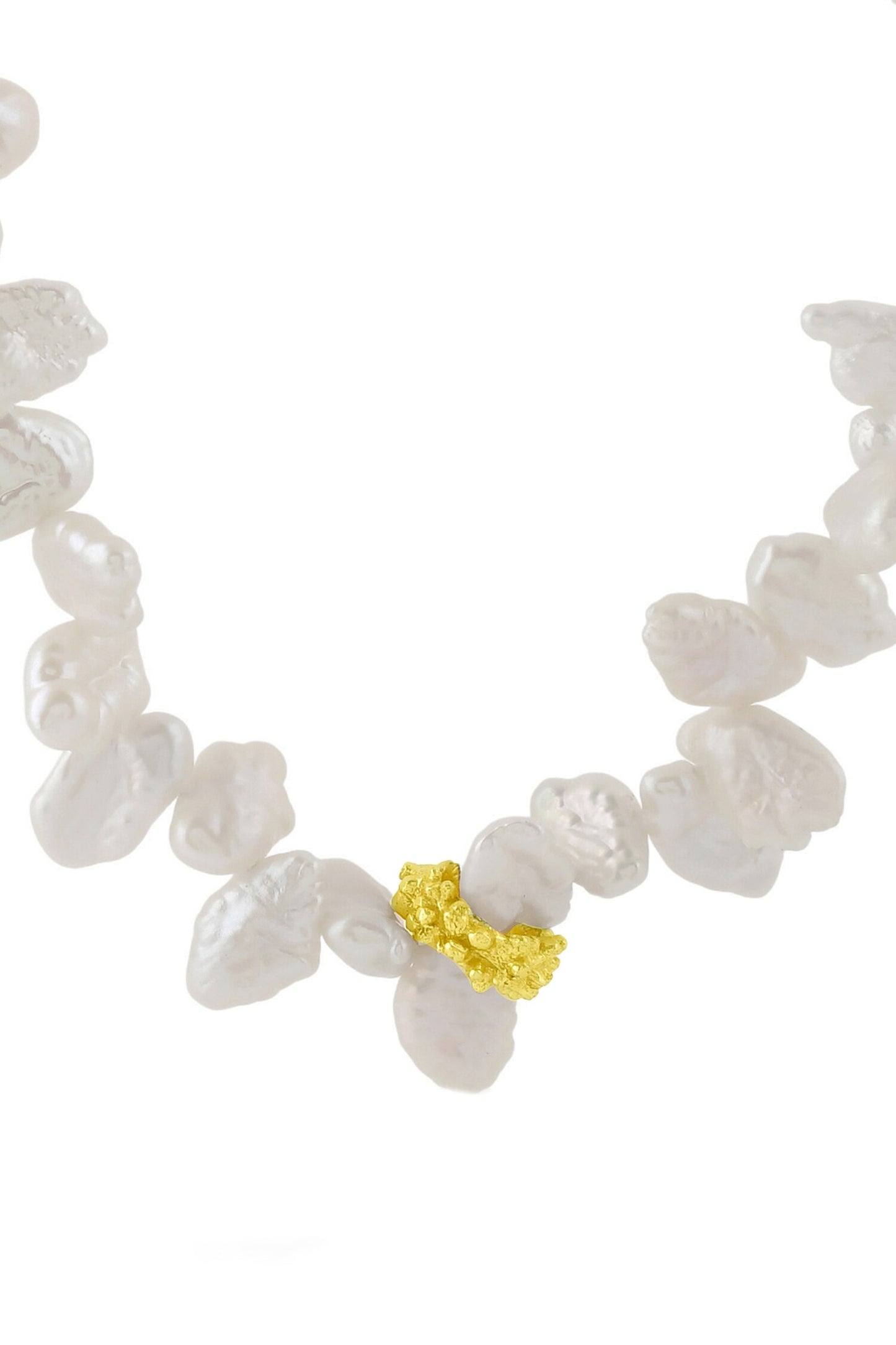 Pratapgari Melted Pearl Embellished Necklace 