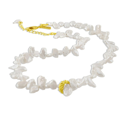Pratapgari Melted Pearl Embellished Necklace 