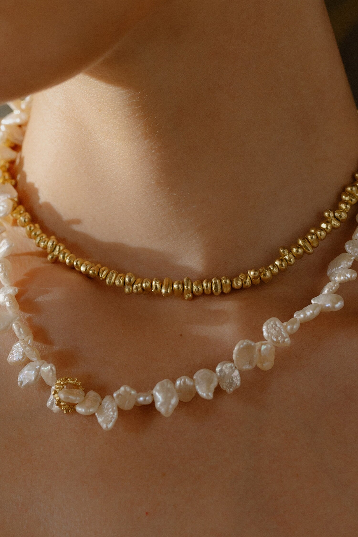 Pratapgari Melted Pearl Embellished Necklace 