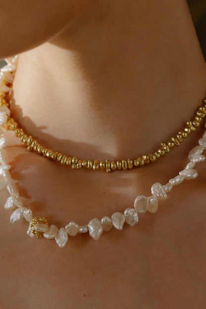Pratapgari Melted Pearl Embellished Necklace 