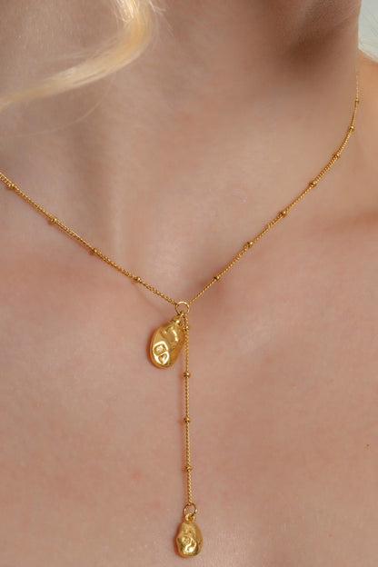 Solid Drop Charm Necklace 