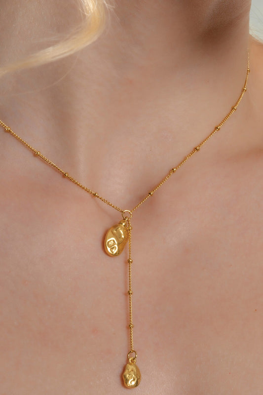 Solid Drop Charm Necklace 