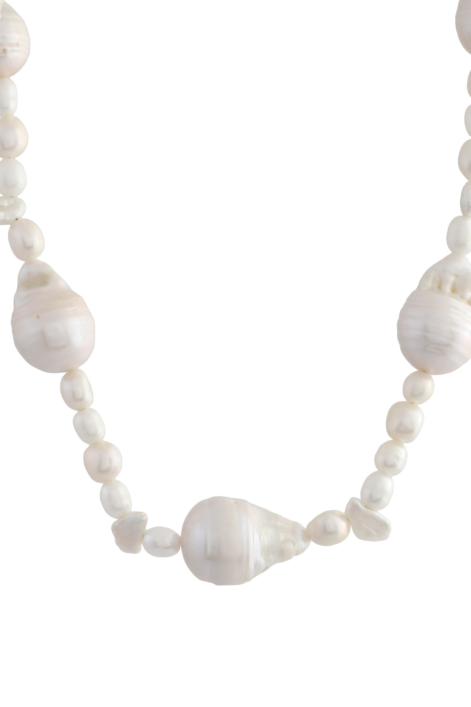 Pratapgari Uneven Pearl Embellished Necklace 
