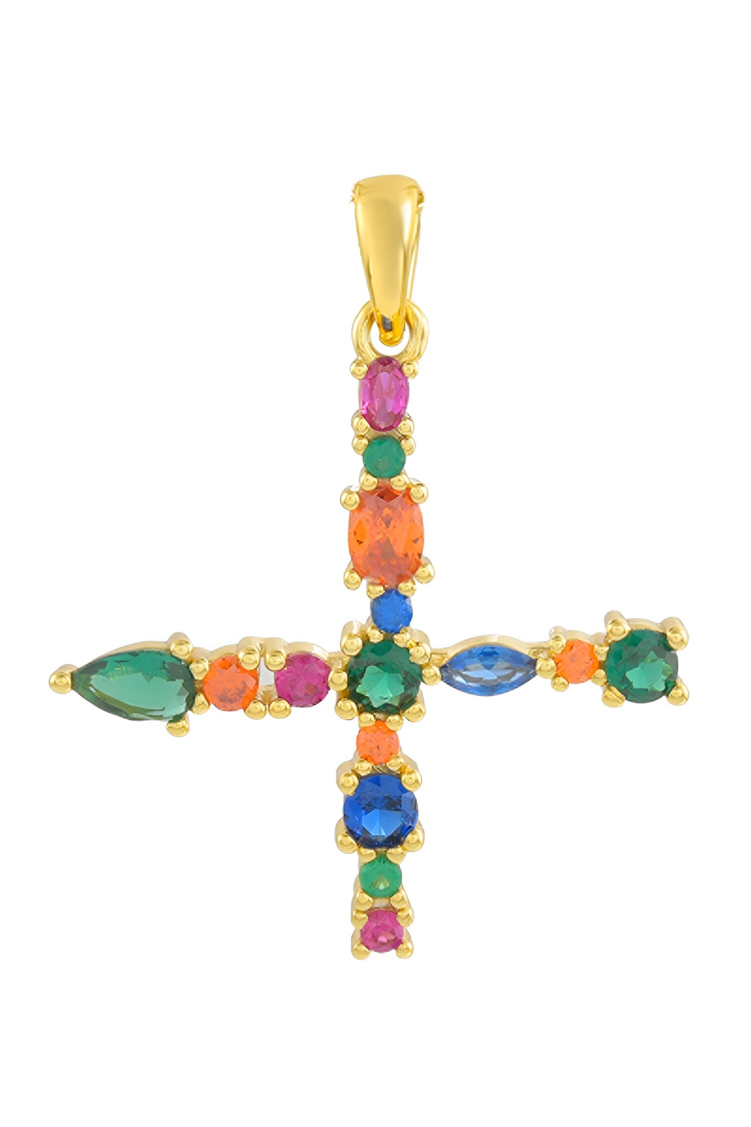 Stone Embellished X Alphabet Pendant Necklace 