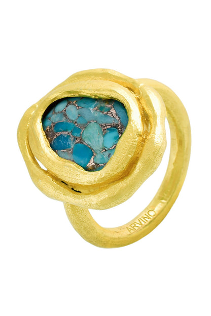 Chunky Copper Embellished Ring 