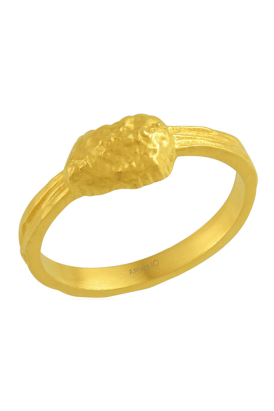 Matte Finish Nugget Ring 