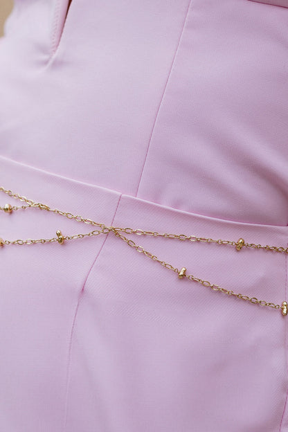 Molten Beaded Station Belly Chain 