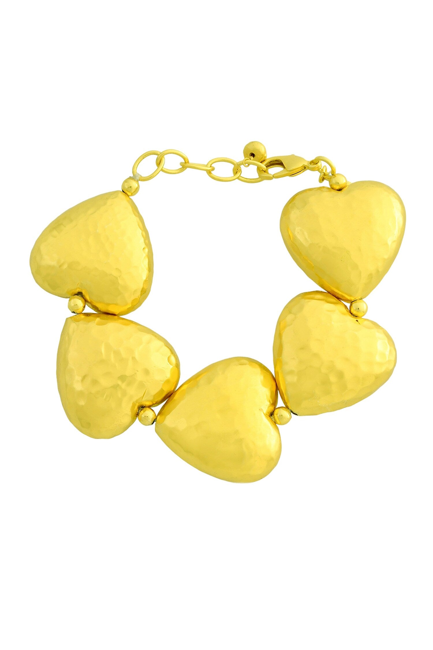 Hammer Textured Heart Bracelet 