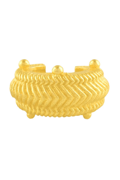 Dotted Carved Ear Cuff - Single Pc 