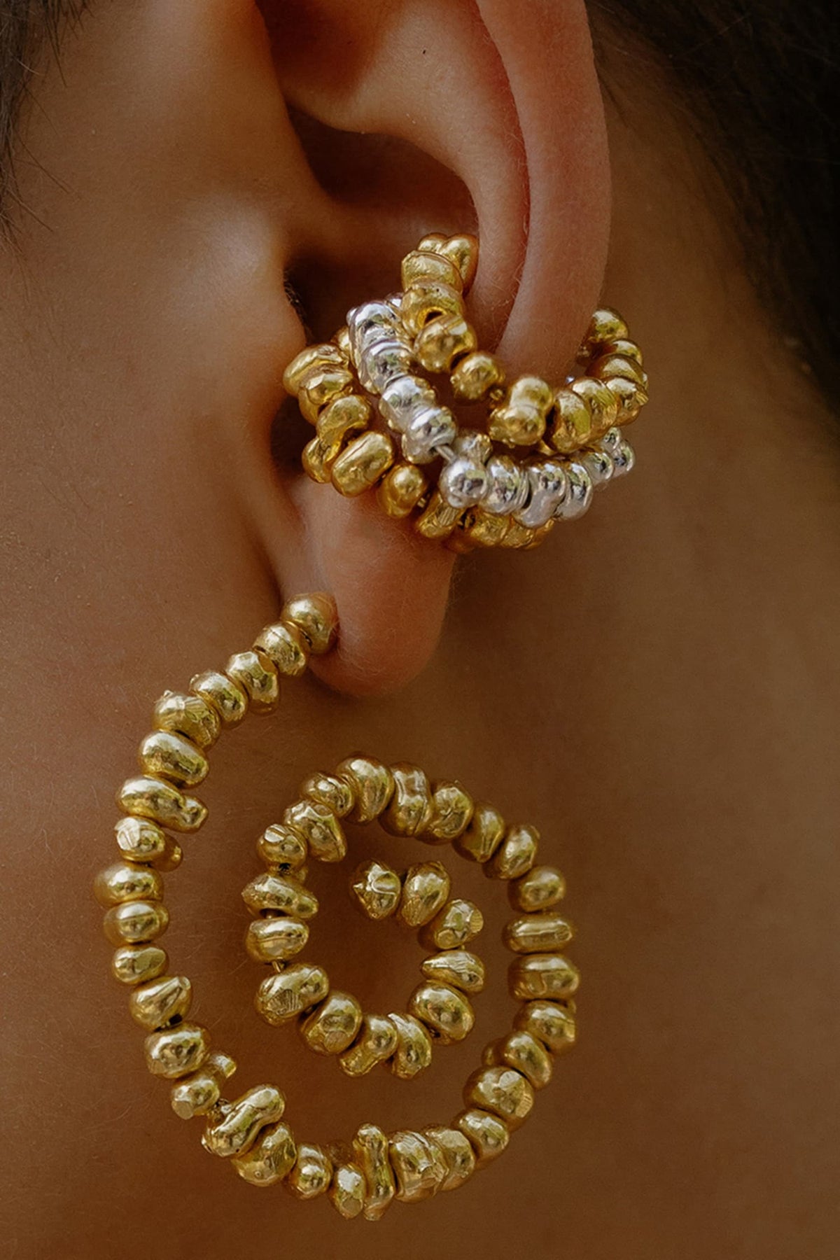 Molten Beaded Ear Cuff - Single Pc 