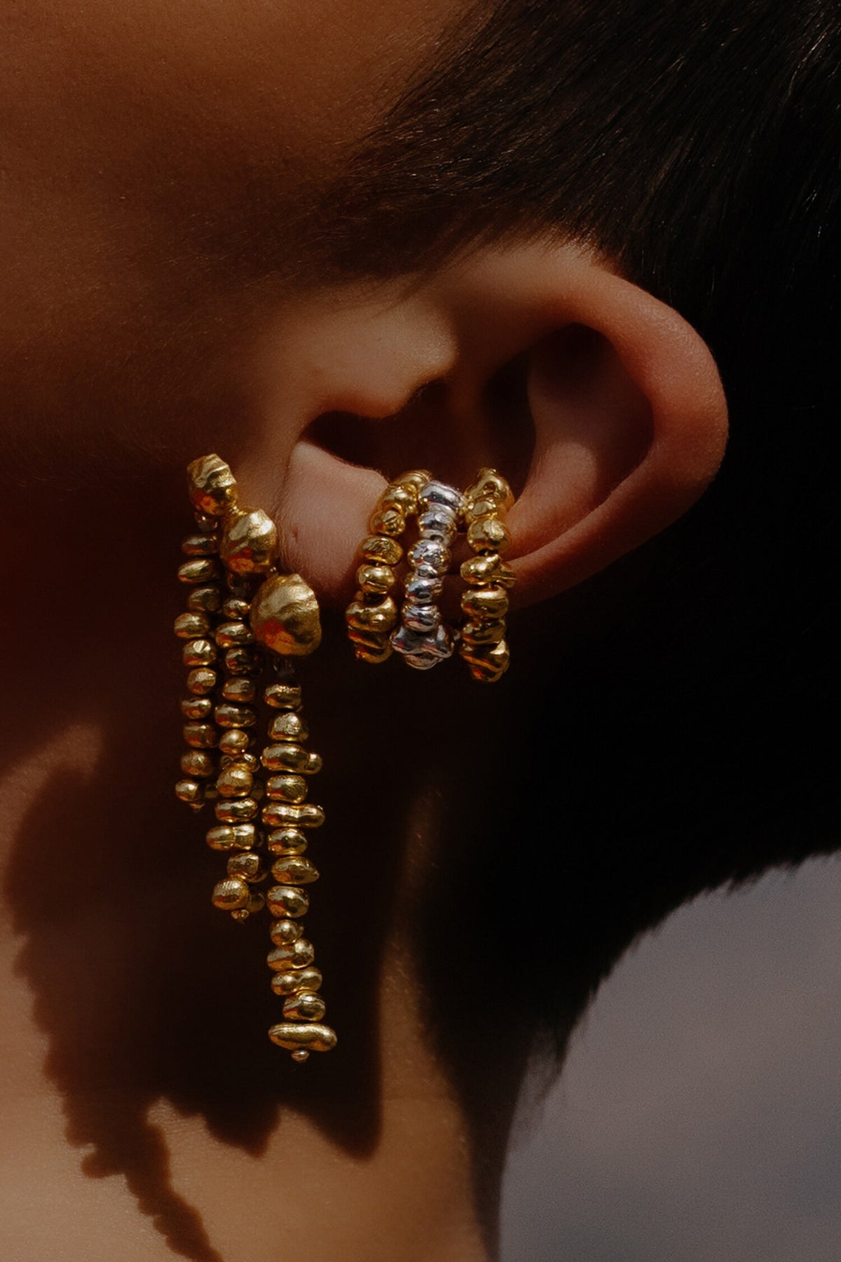 Molten Beaded Ear Cuff - Single Pc 