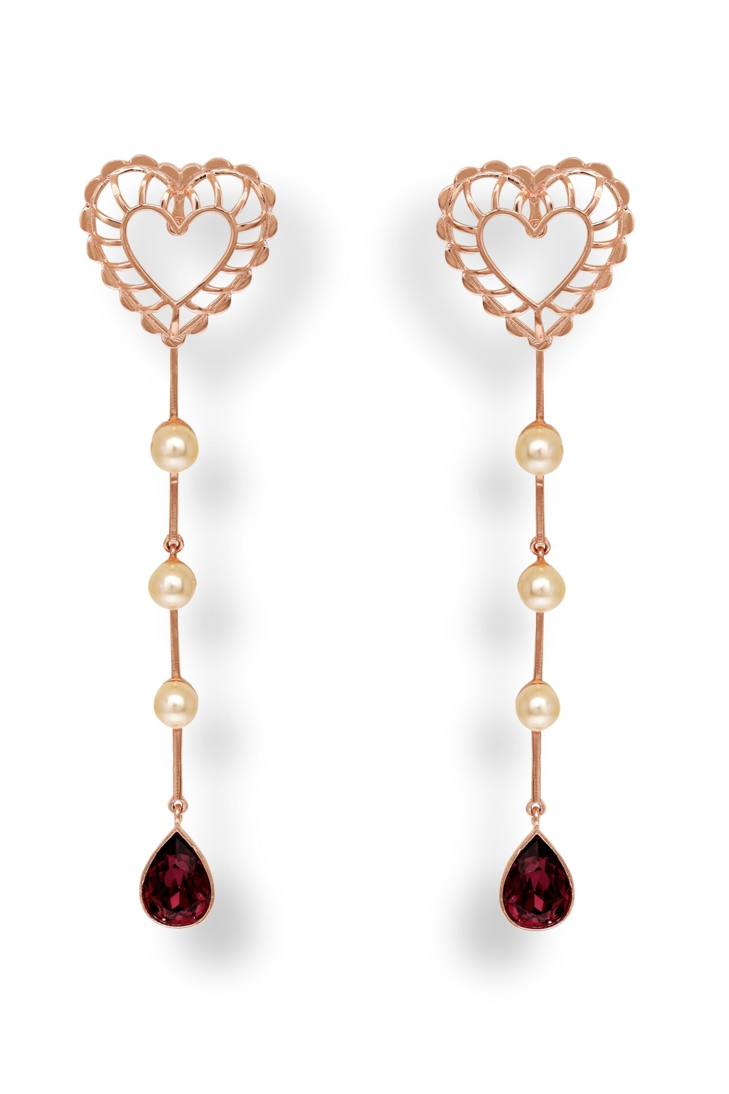 Sweet Serenade Swarovski Embellished Cutwork Earrings 