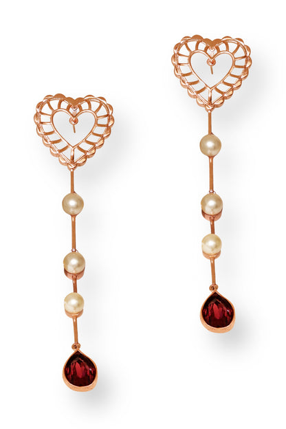 Sweet Serenade Swarovski Embellished Cutwork Earrings 