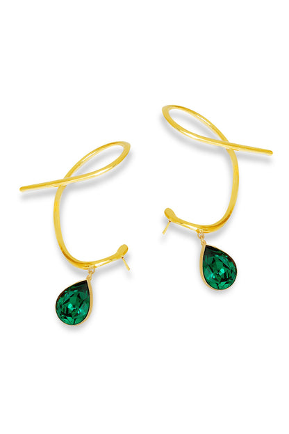 Eternal Echo Tear Drop Carved Earrings 