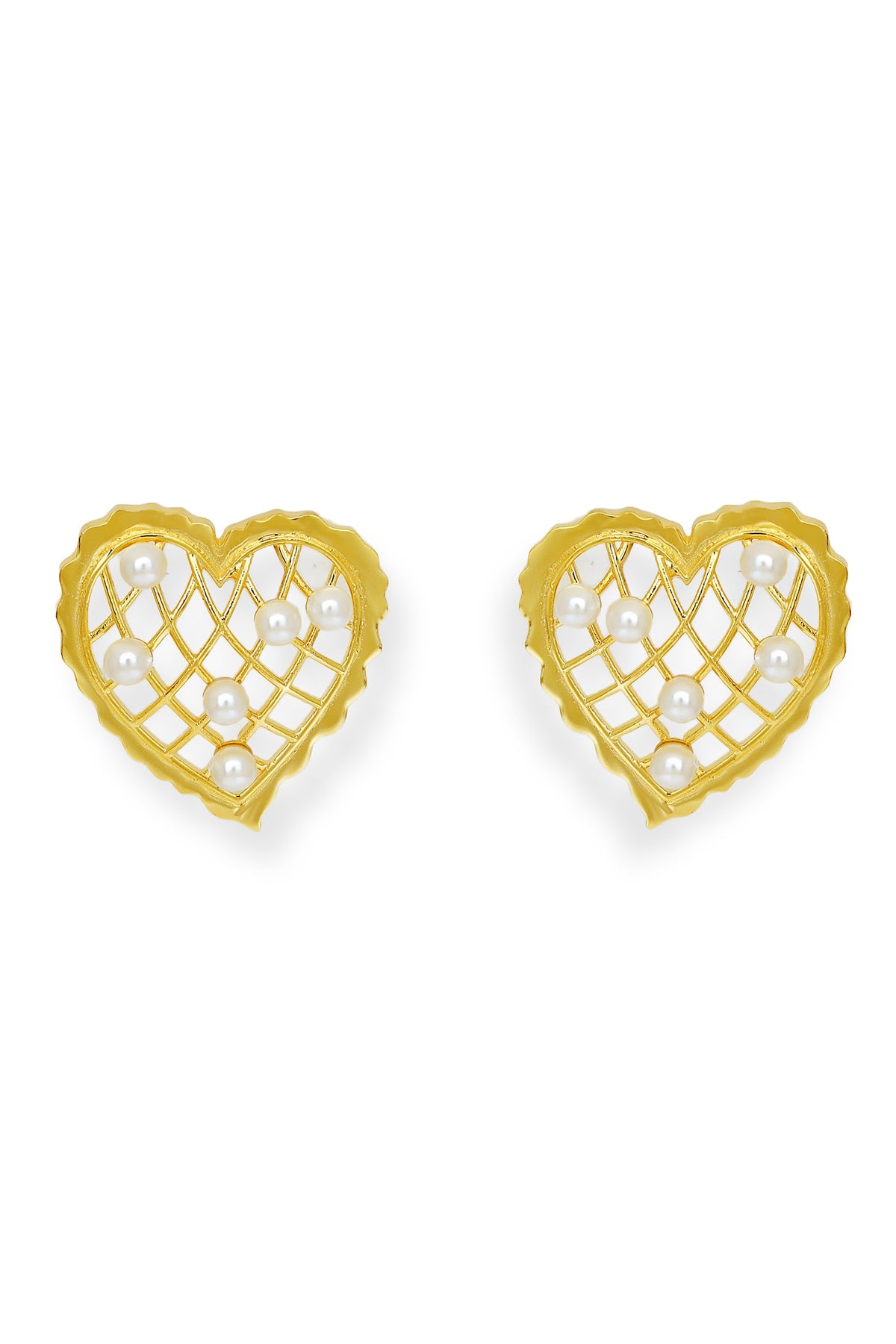 Whispering Heart Carved Cutwork Earrings 