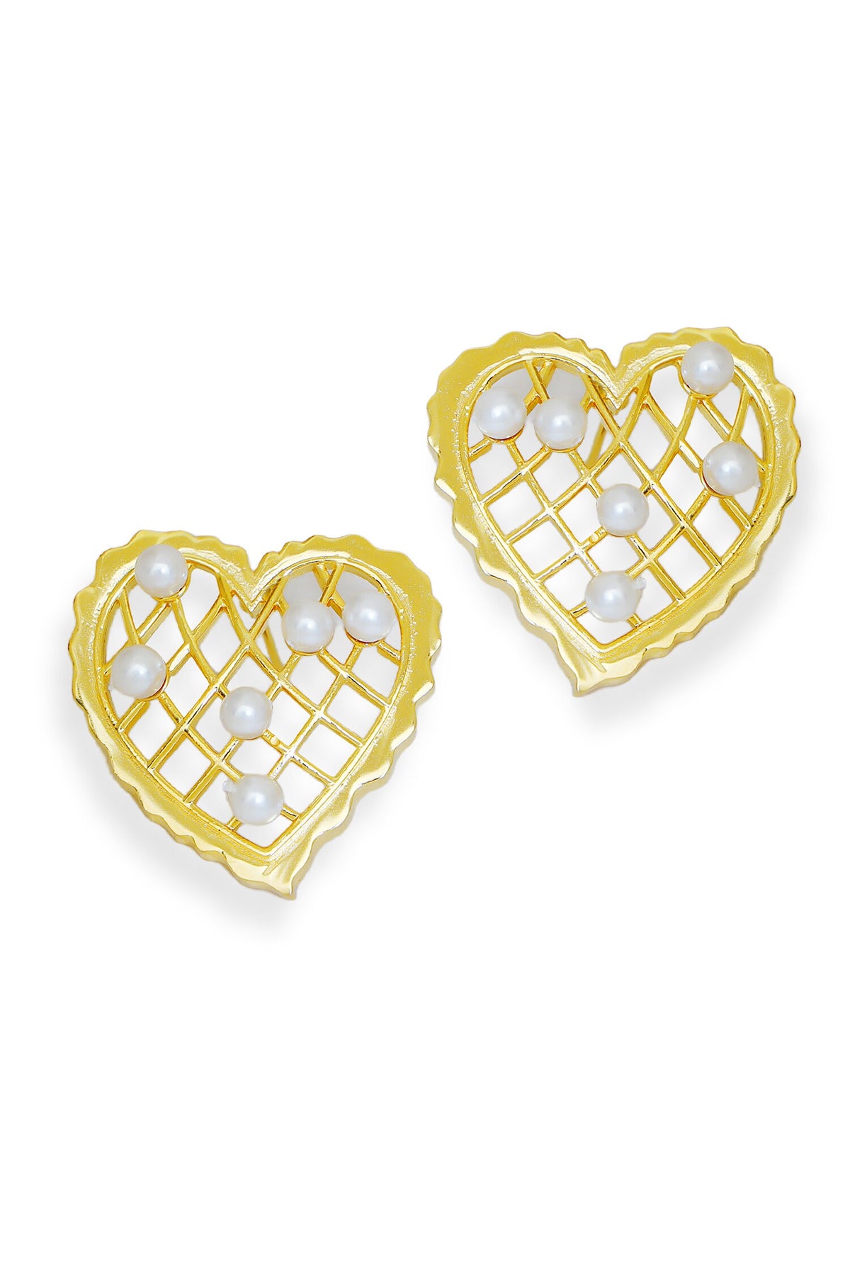 Whispering Heart Carved Cutwork Earrings 