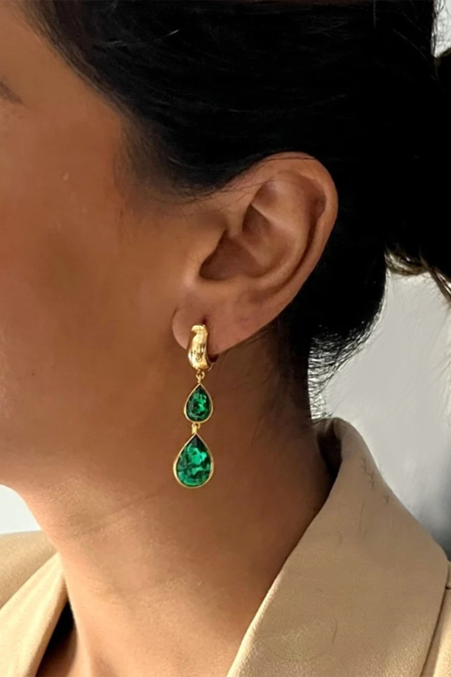 Forever Yours Tear Drop Carved Earrings 