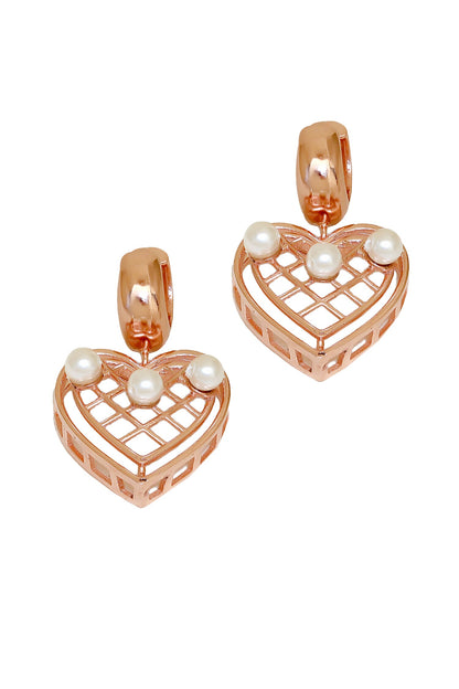 Melodic Muse Heart Shaped Drop Earrings 