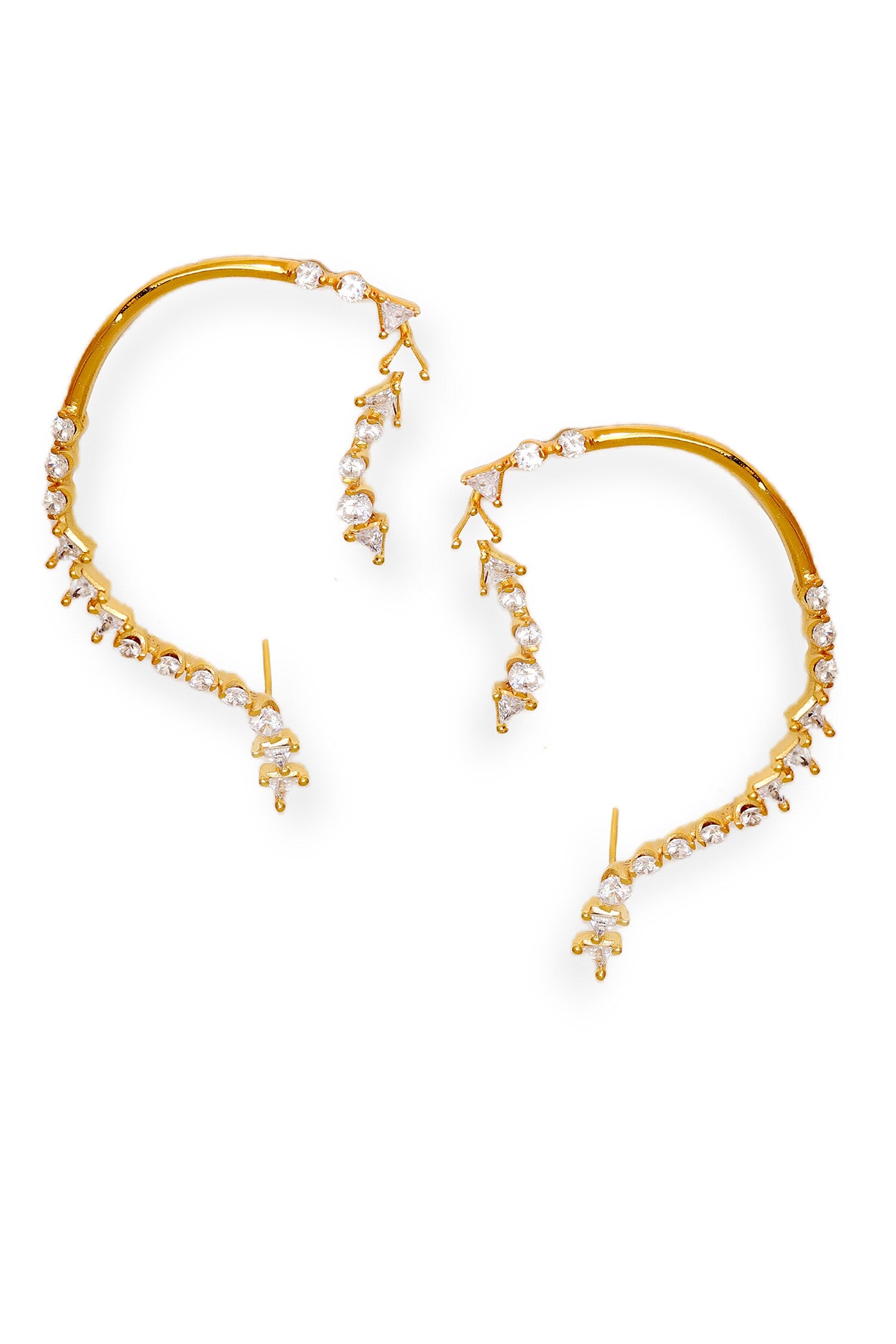 Whimsical Fantasy Swarovski Embellished Ear Cuffs 