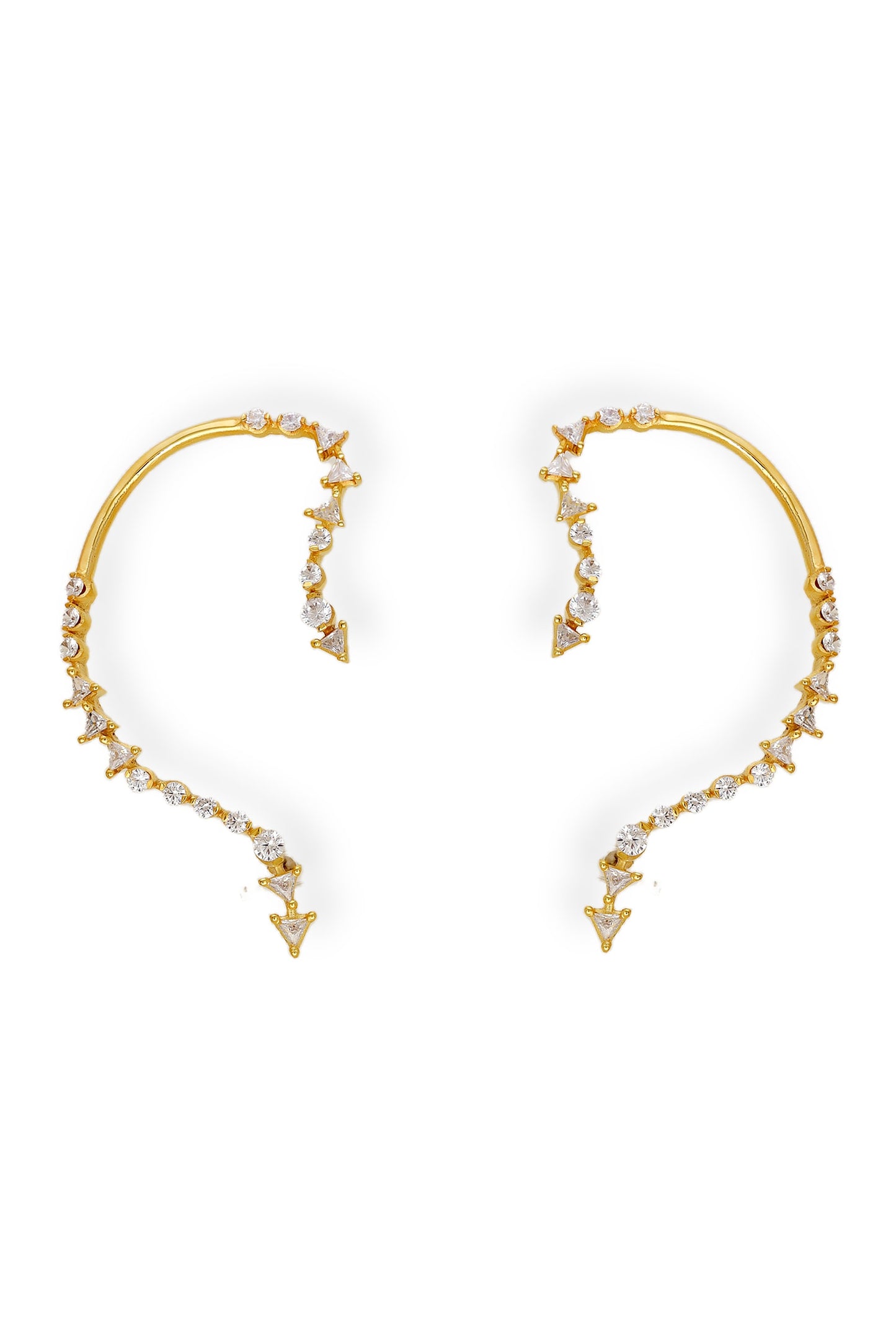 Whimsical Fantasy Swarovski Embellished Ear Cuffs 