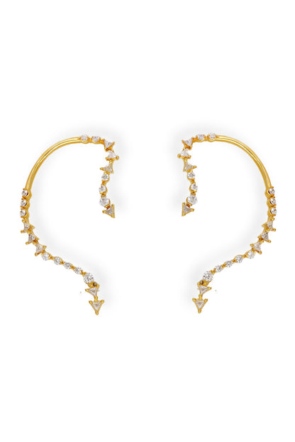 Whimsical Fantasy Swarovski Embellished Ear Cuffs 