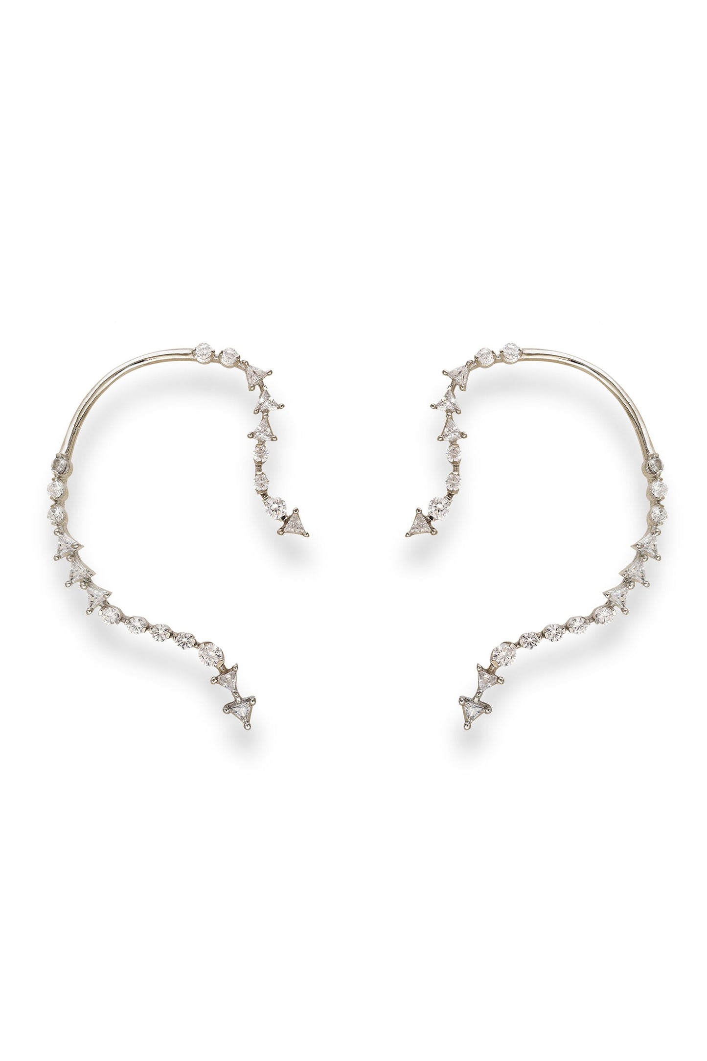 Whimsical Fantasy Crystal Embellished Ear Cuffs 