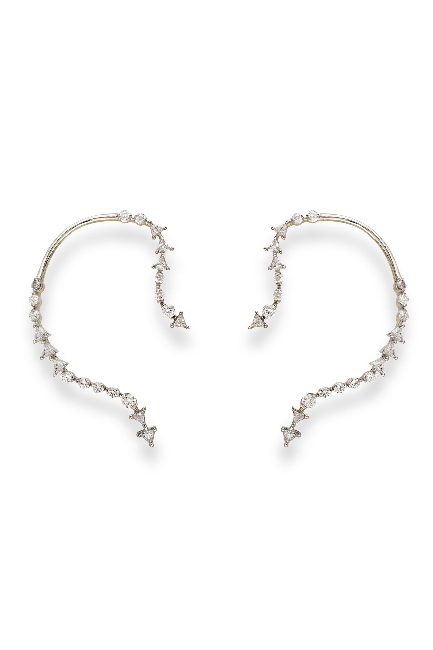 Whimsical Fantasy Crystal Embellished Ear Cuffs 