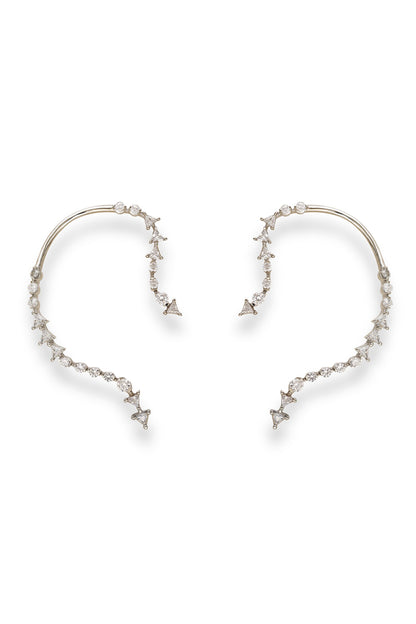Whimsical Fantasy Crystal Embellished Ear Cuffs 