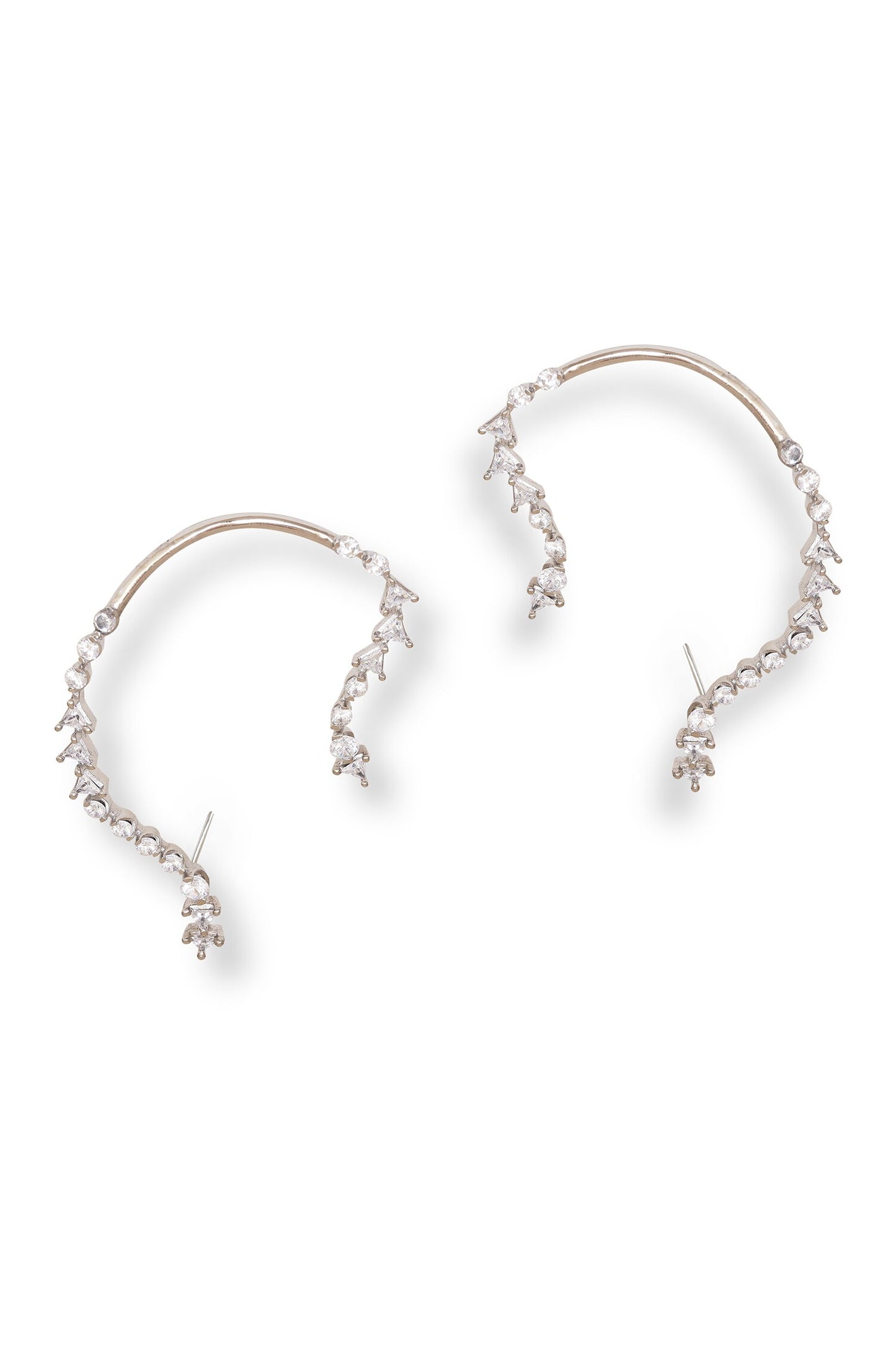 Whimsical Fantasy Crystal Embellished Ear Cuffs 