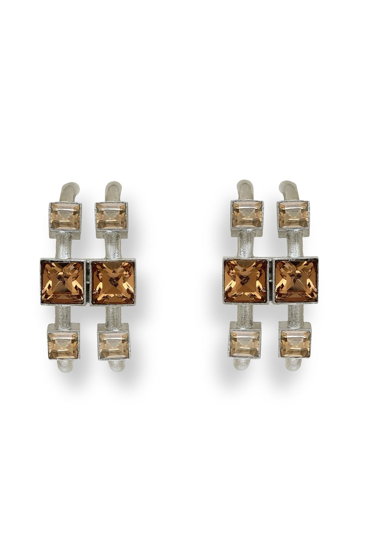 Crismson Cascade Stone Embellished Studs 
