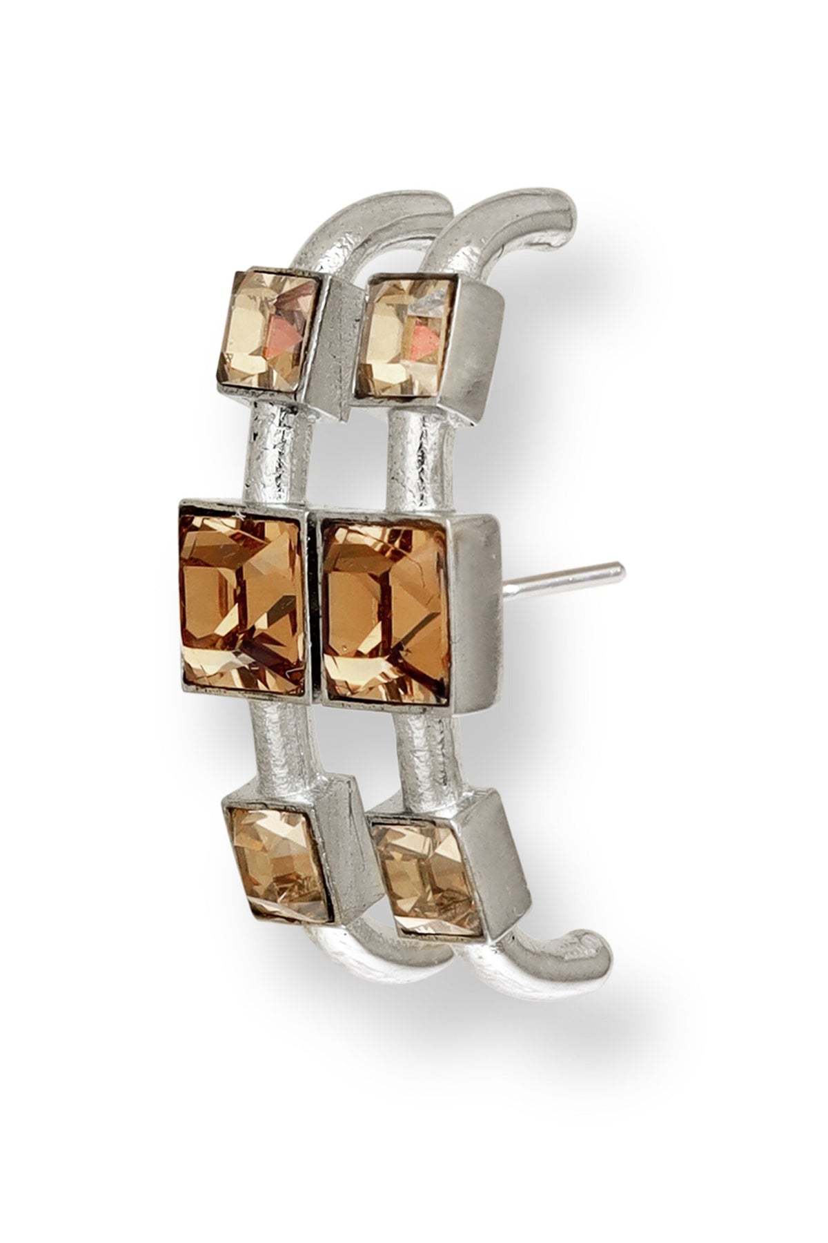 Crismson Cascade Stone Embellished Studs 