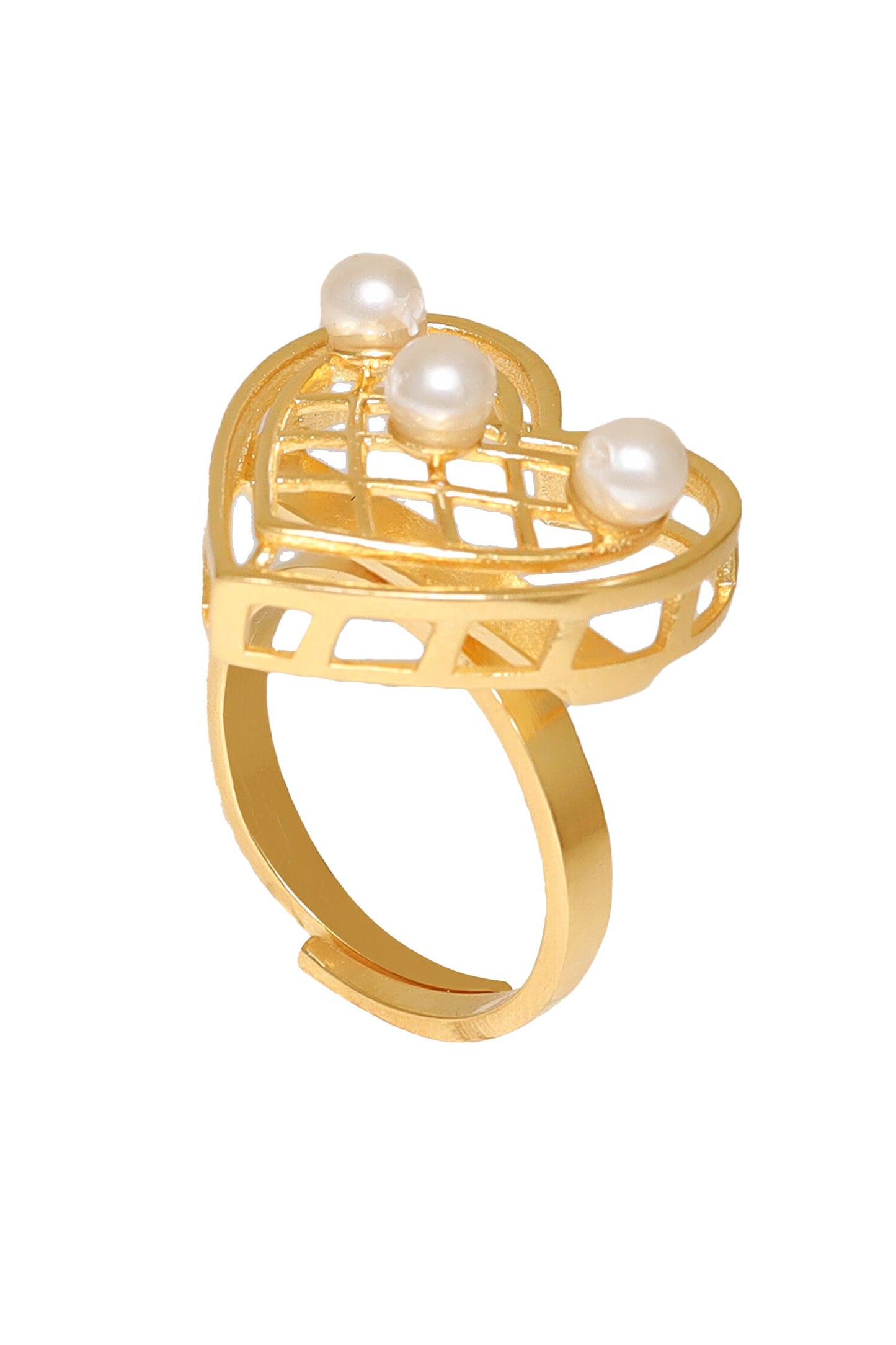 Heartbeat Hue Pearl Embellished Ring 