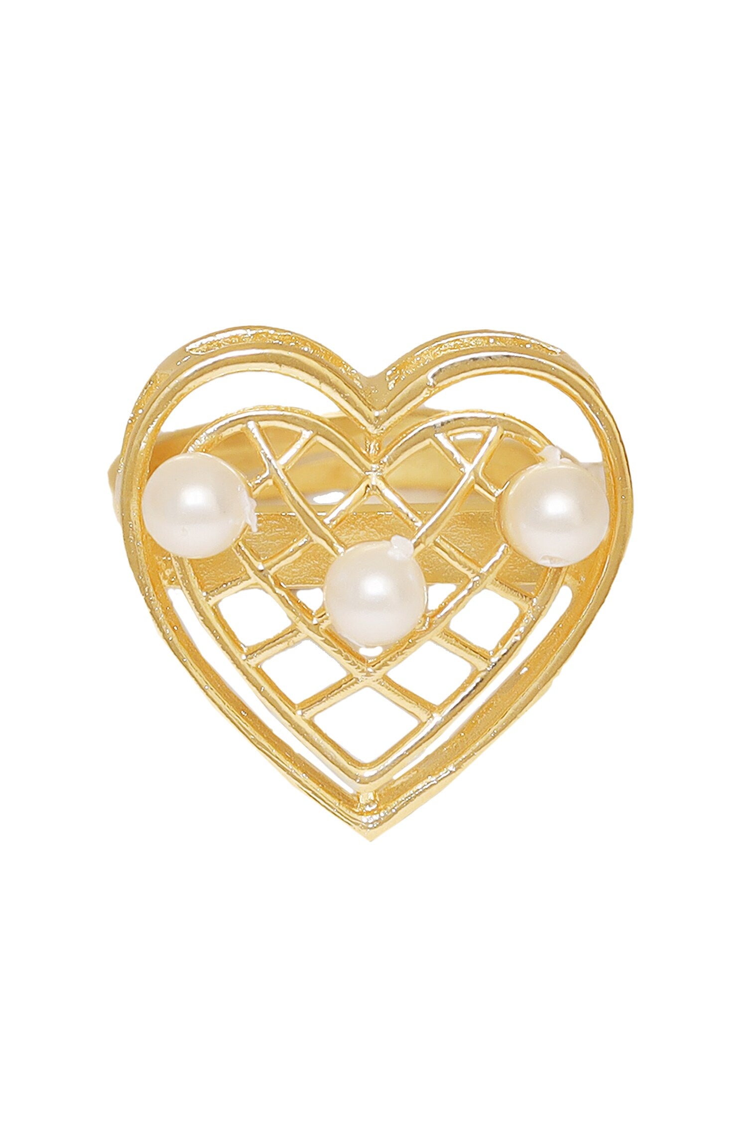 Heartbeat Hue Pearl Embellished Ring 