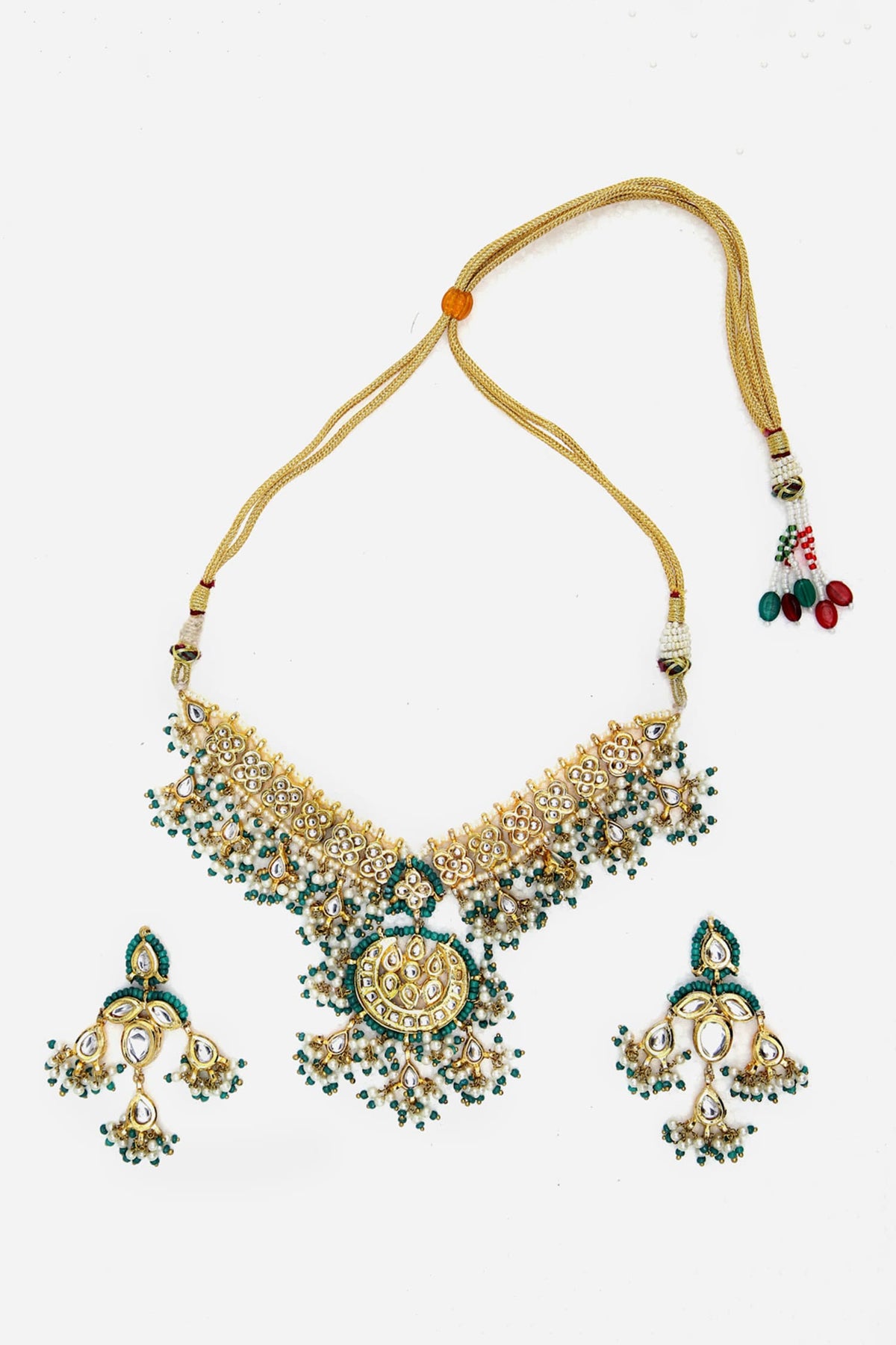 Phool Bahar Kundan Embellished Necklace Set 