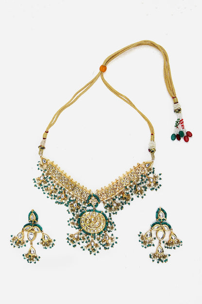 Phool Bahar Kundan Embellished Necklace Set 