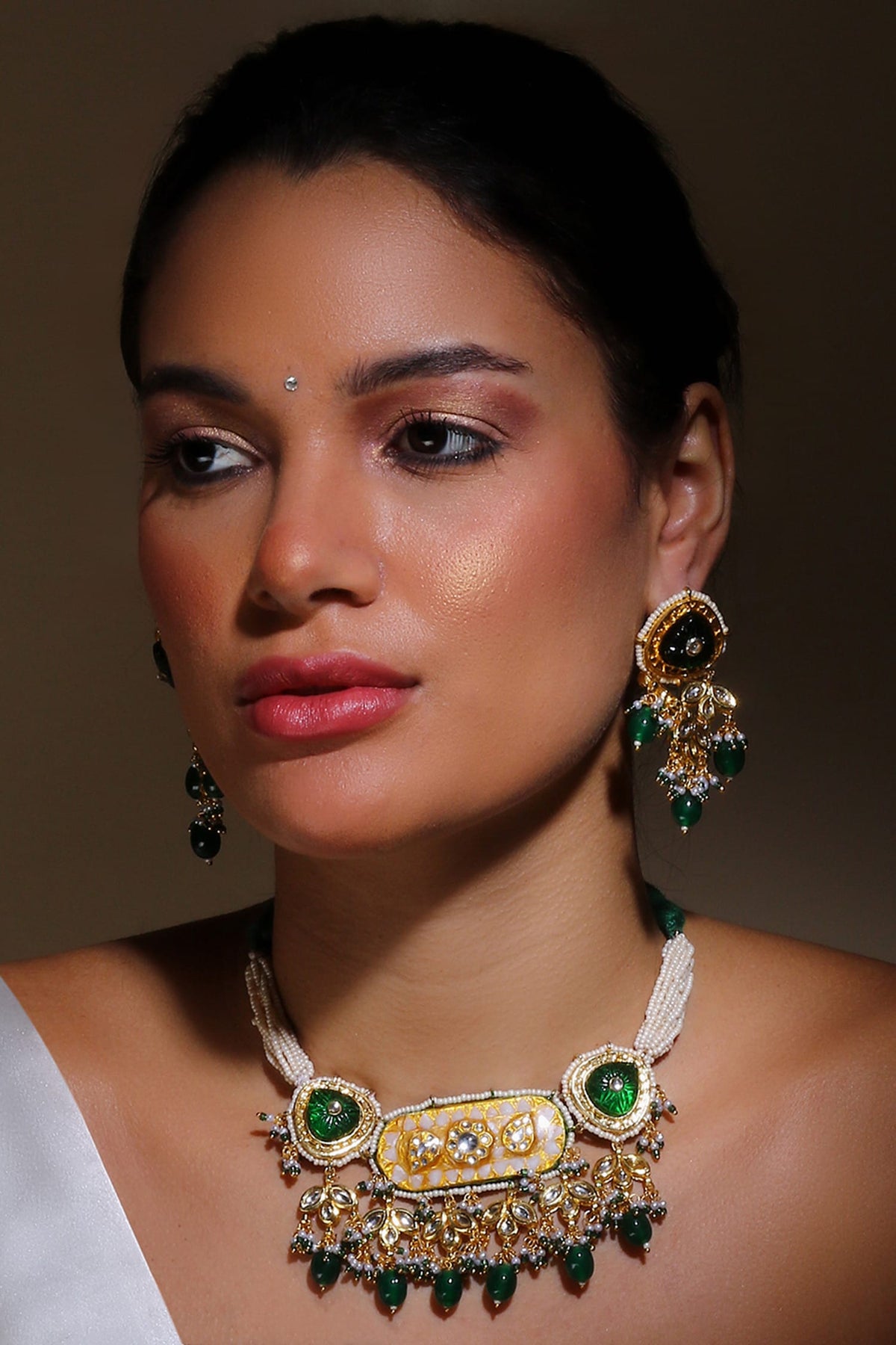 Phoolista Kundan Meenakari Choker Set 