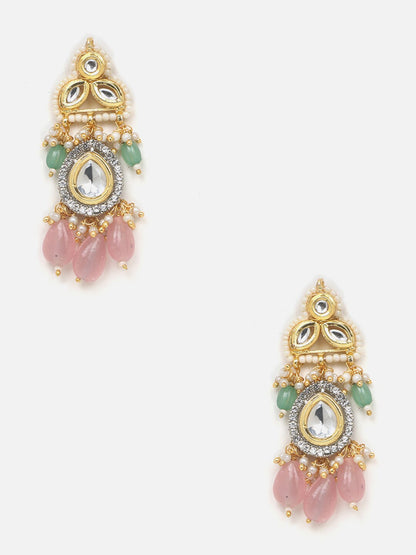Gleaming Globule Kundan & Natural Stone Necklace Set 