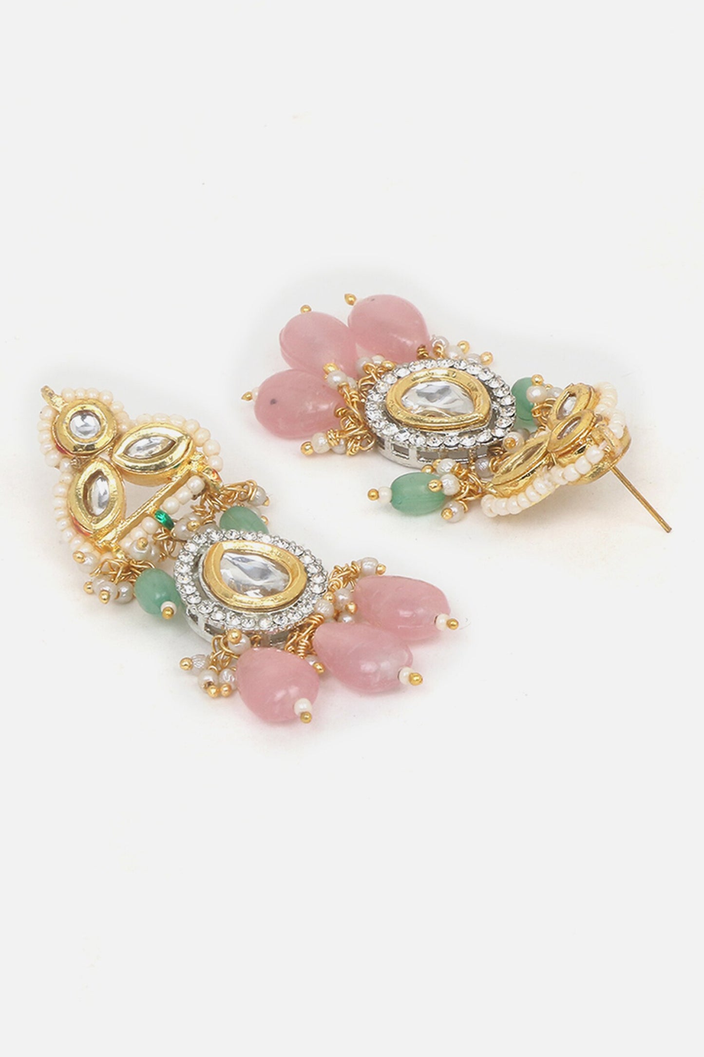 Gleaming Globule Kundan & Natural Stone Necklace Set 