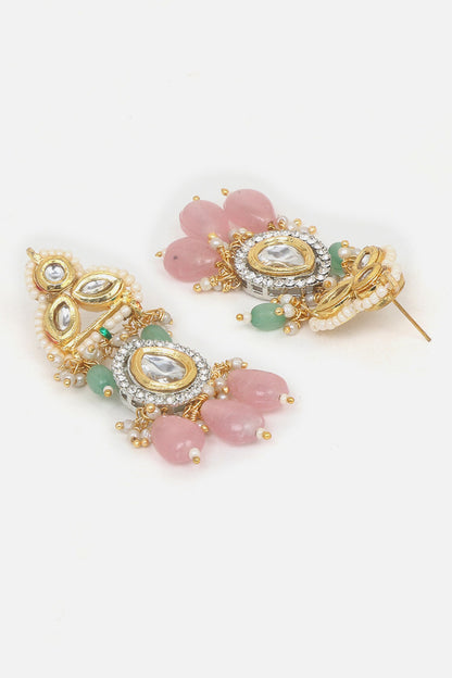 Gleaming Globule Kundan & Natural Stone Necklace Set 