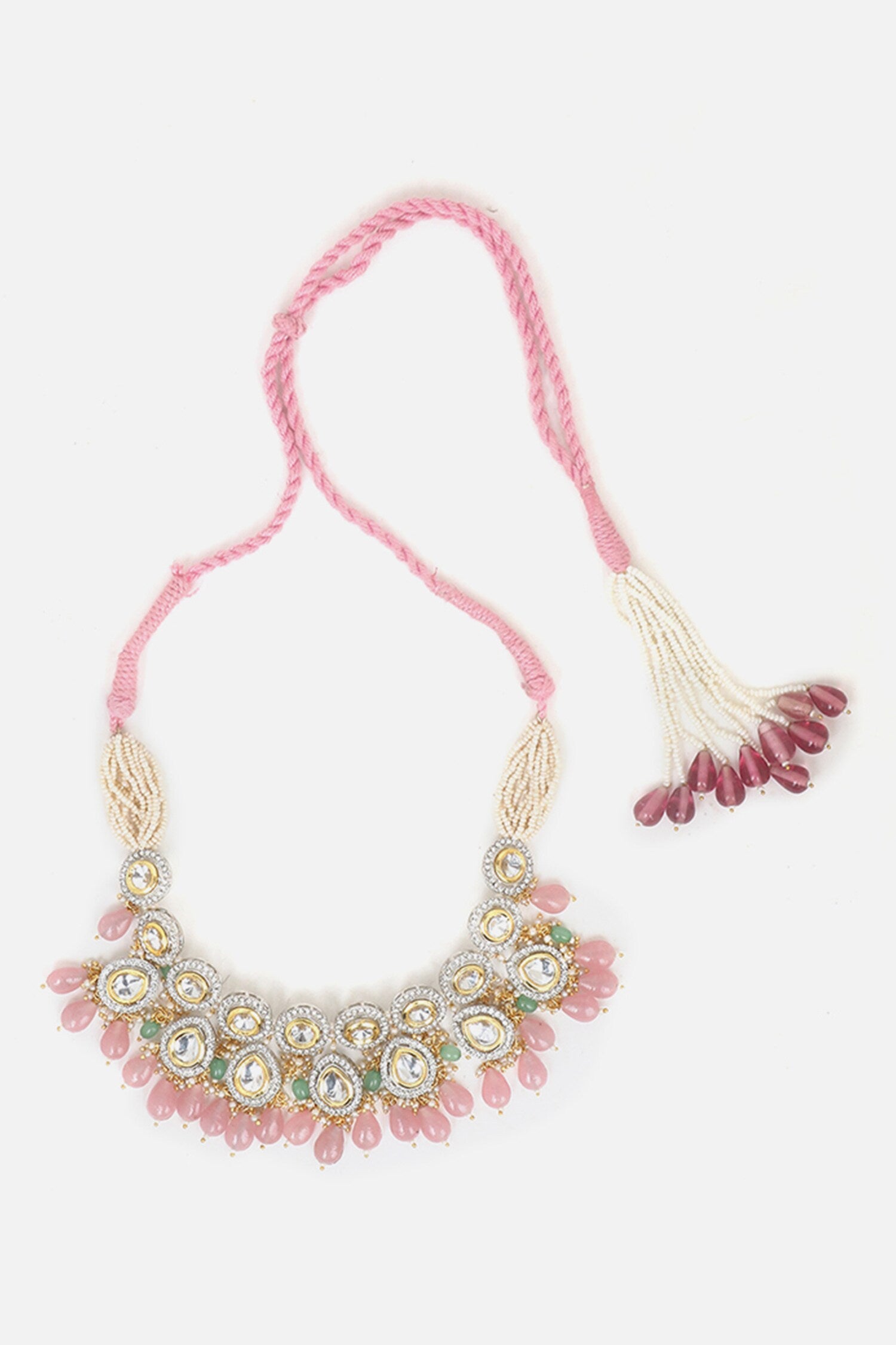 Gleaming Globule Kundan & Natural Stone Necklace Set 